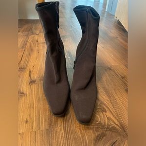Prada kitten heel booties brown